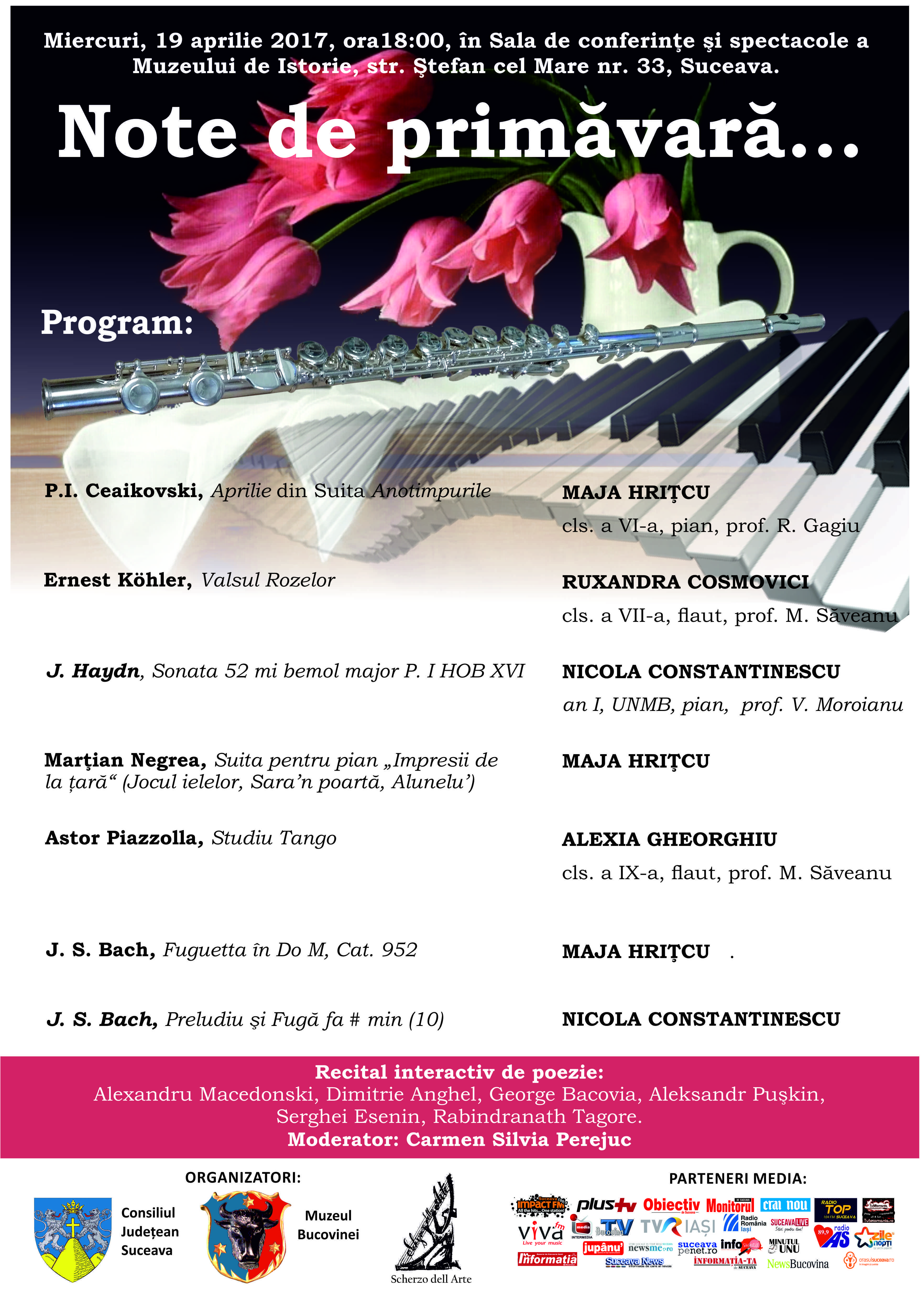 afis recital de pian aprilie 2017